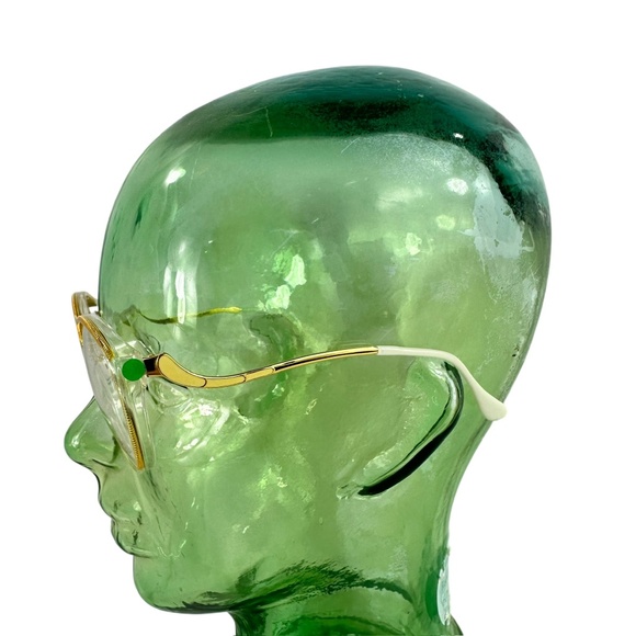 Rare ULTRA Zanadu Designer Gold Cat Eye Glasses Classic Clear Frames 59 18 NOS main image 7